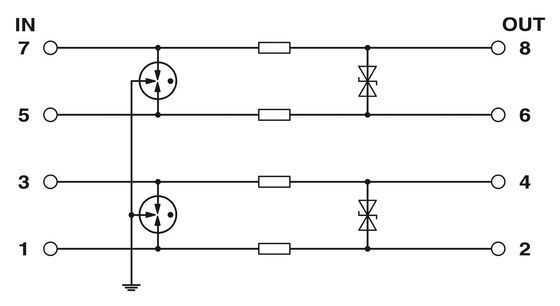 Versátil 2804636 LIT 2X1-24 Protetor contra sobrecarga para 2 polos 24V DC