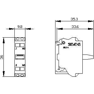 PLC 3SU1400-2AA10-3CA0 SIRIUS ACT Modulo de contato Base de montagem 1NC Terminal carregado de mola