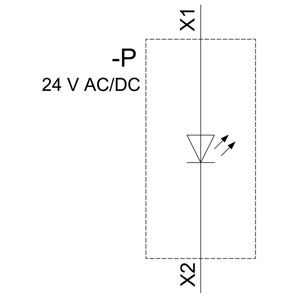Módulo LED 3SU1401-1BB20-1AA0 com montagem frontal e terminal de parafuso