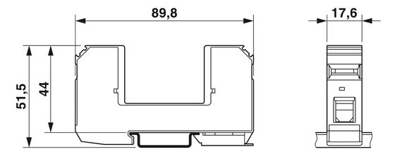 Grade profissional 2817741 VAL-MS BE Tipo 2 Base protetora contra sobretensões com 2 polos