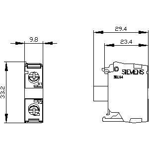 PLC 3SU1401-1BB40-1AA0 Módulo LED SIRIUS ACT com montagem frontal e terminal de parafuso