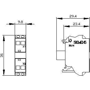 Siemens 3SU1401-1BB40-3AA0 Módulo LED SIRIUS ACT com terminal de moagem fácil