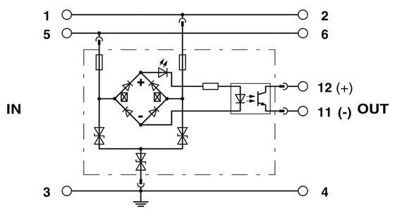 2817958 PT 2 1-S-48DC/FM Dispositivos de protecção contra sobretensões de tipo 3 com dois polos de potência nominal de 48 V de corrente contínua
