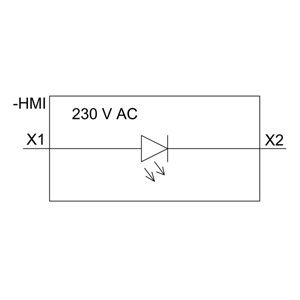 PLC 3SU1401-1BF20-1AA0 Módulo LED SIRIUS ACT com montagem frontal e terminal de parafuso