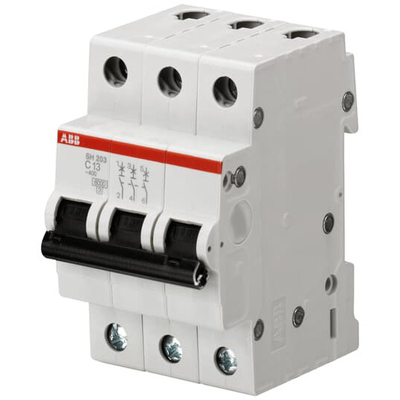 MCB SH203-D4 Interruptor de circuito em miniatura 3P D 4 A para sistemas de distribuição de energia