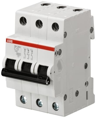 MCB SH203-D4 Interruptor de circuito em miniatura 3P D 4 A para sistemas de distribuição de energia