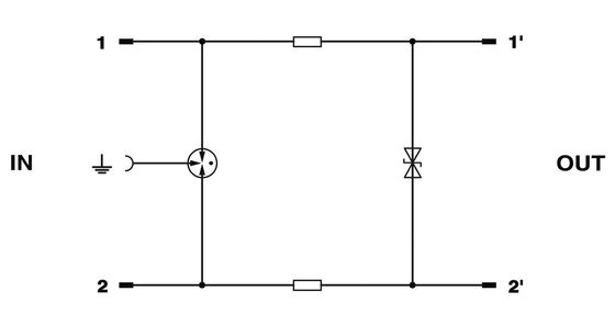 2838500 CTM 1X2- 24DC Plug Protector de sobretensão para 24 V de tensão nominal de corrente contínua e 1 polo