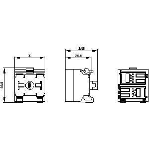 PLC 3SU1401-1MC60-1CA1 Módulo terminal SIRIUS ACT PROFINET com LED 2DI em branco