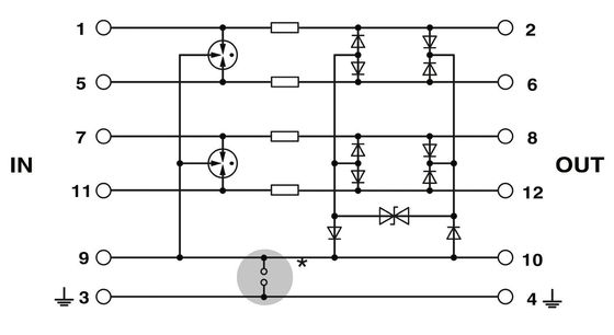 2838775 PT 5-HF-12 DC-ST Plug Protector de sobretensão para 24 V DC Voltagem nominal e 1 pólo