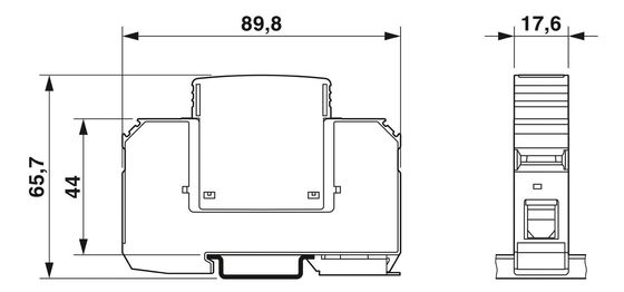 VAL-MS 230 Protector contra sobretensões de tipo 2 2 polos e 230 V AC para proteção duradoura