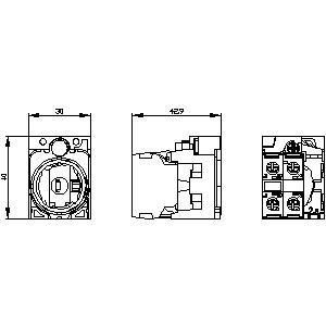PLC 3SU1501-1AG40-1BA0 SIRIUS ACT Holder e Módulo 3 Localizações A 6-24V AC/DC Screw Terminal 1NO