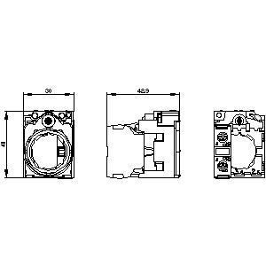 3SU1550-1AA10-1CA0 SIRIUS ACT Holder e módulo universal de plástico metálico 3 lugares um terminal de parafuso 1NC