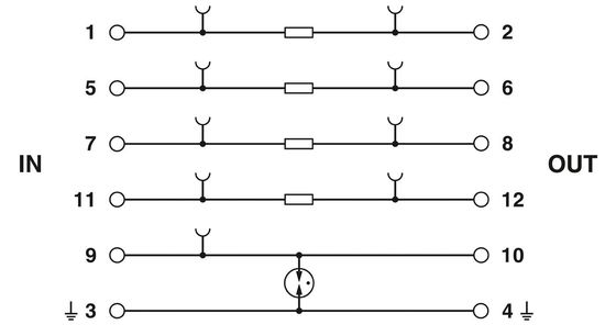PT 2839240 ST 4-24DC Voltagem nominal 24 V DC Protector contra sobretensão Plug 4 Pole Número de polo 4
