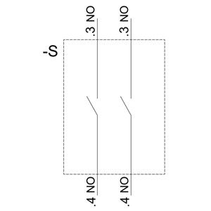 PLC de metal plástico universal 3SU1550-1AA10-1NA0 com 2NO SIRIUS ACT Holder e módulo