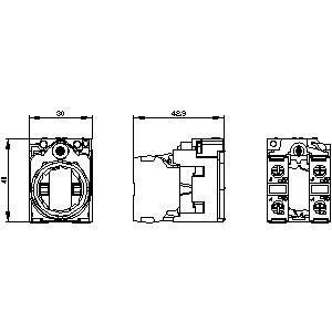 PLC de metal plástico universal 3SU1550-1AA10-1NA0 com 2NO SIRIUS ACT Holder e módulo