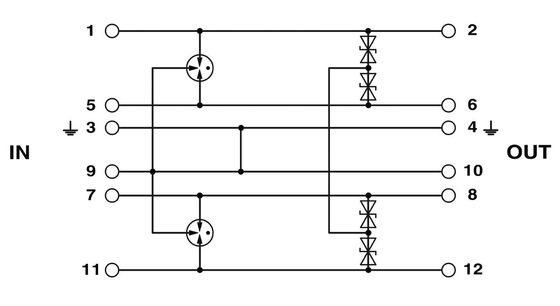 24V DC Protector de sobretensão nominal Plug 112 PT 4-EX I -24DC-ST com 4 Pole Design