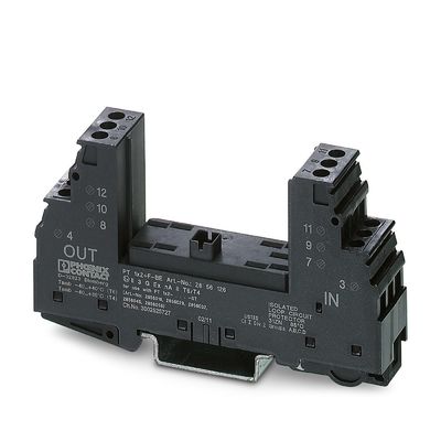 Base de proteção contra sobretensão de tensão nominal de 48 V CC 2856126 PT 1X2 F-BE com 1 pólo