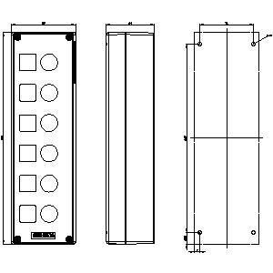 PLC 3SU1806-0AA00-0AB1 Plastico 6 pontos de comando SIRIUS ACT Revestimentos para superfície
