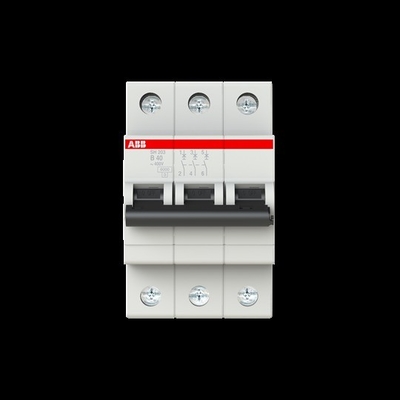 MCB SH203-B40 Interruptor de circuito em miniatura 3P B 40A BCD Curva B Frequência nominal Hz 50 Fácil