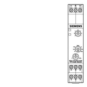 Relais de cronometragem 7PV1508-1BW30 com ligação de parafuso multifunção 2 de mudança de 16 funções