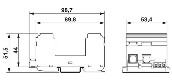 250 V AC VAL-MS/3 0-BE/FM Tipo 2 Base de proteção contra sobretensão com desempenho de 3 polos