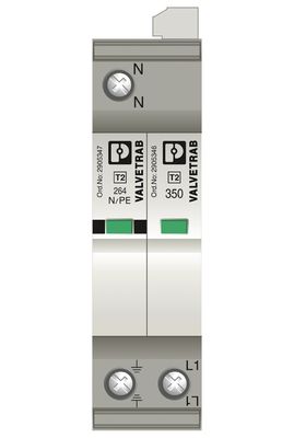 VAL-SEC-T2-2C-350-FM Protector contra sobretensões de tipo 2 5V AC... 250V AC 125V DC 200mA DC 3 polos