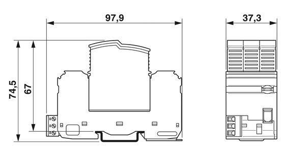 2905339 VAL-SEC-T2-3C-350-FM Phoenix Contact Protector contra sobretensão de tipo 2 com 5-250V AC
