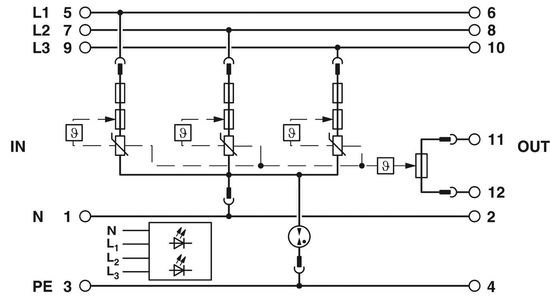 5V AC... 250V AC 125V DC 200mA DC 2905348 VAL-SEC-T2-1S-175-FM Protector contra sobretensões de tipo 2