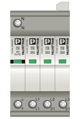 175-FM VAL-SEC-T2-3S Protector contra sobretensões de tipo 2 para 5 V AC a 250 V AC e 125 V DC 1 Polo
