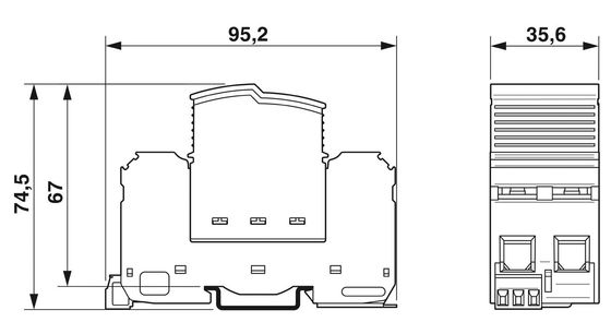 FLT-SEC-P-T1-1C-350/25-FM Protector contra sobretensão de tipo 1 2 com tensão nominal e 350/25-FM