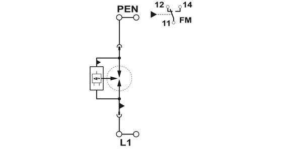 FLT-SEC-P-T1-1C-350/25-FM Protector contra sobretensão de tipo 1 2 com tensão nominal e 350/25-FM