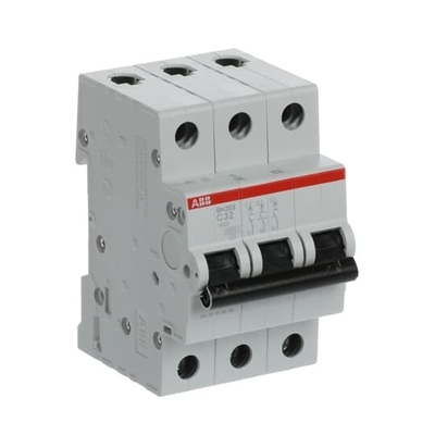 MCB SH203-C32 Interruptor de circuito em miniatura 3P C 32A Tensão nominal 220