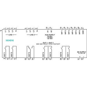 ATC 6300 LCD PLC 3KC9000-8TL40 Dispositivo de controlo de transferência 144x144 mm para controlo preciso