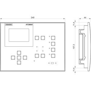 Dispositivo de controlo de transferência ATC 6500 com painel de visualização LCD de 180x240 mm PLC 3KC9000-8TL50