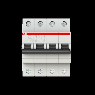 MCB SH204-B20 Interruptor de circuito em miniatura 4P 20A 220V 50Hz Tensão e frequência nominal