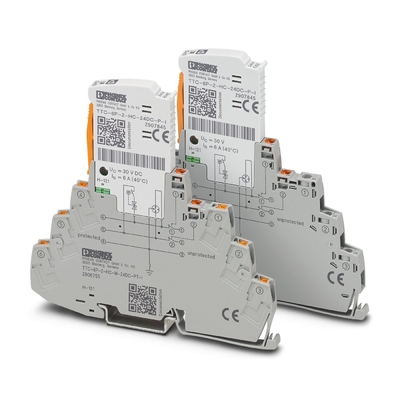 Protector contra sobretensões TTC-6P-2-HC-M-24DC-PT-I com 2 polos e tensão nominal de 24 V DC