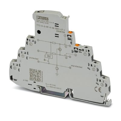 Número de pólo 2 TTC-6-3-HF-F-M-12DC-UT-I Protector contra sobretensão Voltagem nominal 24 V DC