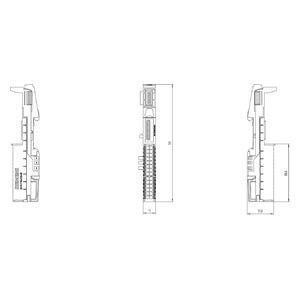 6ES7193-6BP20-0BA0 ET 200SP BaseUnit BU15-P16 A10 2B PLC para aplicações industriais