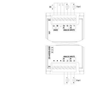 PLC 6ES7231-4HD32-0XB0 SM 1231 AI Analog Input Module com interface fácil de usar