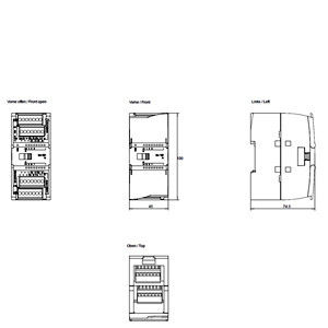 Modulos de entrada analógicos avançados 6ES7231-4HF32-0XB0 SM 1231 AI para automação industrial