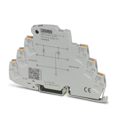 2 polos TTC-6-2-24DC-PT Protector contra sobretensão para proteção elétrica de 24 V DC
