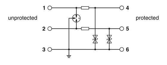2 Pólo 2906807 TTC-6-2XTVSD-12DC-PT Protector contra sobretensão para tensão nominal de 12 V CC