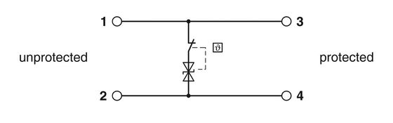 TTC-6-TVSD-D-24DC-PT-I Phoenix Contact Surge Protector 2 Pole Voltagem nominal 24 V DC