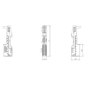 Siemens 6ES7193-6BP00-0BA1 ET 200SP BaseUnit BU15-P16 A0 2B/T Projetado para eficiência