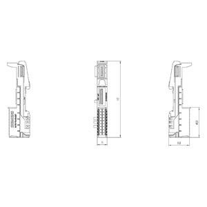 Siemens 6ES7193-6BP00-0DA1 ET 200SP BaseUnit BU15-P16 A0 2D/T Projetado para uso industrial