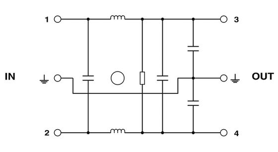 Contacto Phoenix NEF 1-3 Filtro EMC 50Hz 60Hz de classificação de tensão para melhor controle de ruído