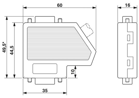 SUBCON-PLUS-PROFIB 2744348 Phoenix Contact D-SUB Bus Connector para comunicação de velocidade