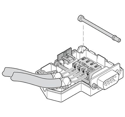 SUBCON-PLUS-PROFIB 2744348 Phoenix Contact D-SUB Bus Connector para comunicação de velocidade