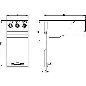 PLC 3RU6926-3AA01 Suporte terminal para montagem autónoma C-Varia S0 Terminal de parafuso