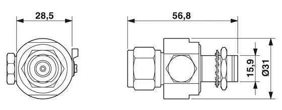 Protector contra sobretensão CN-UB-280DC-3-SB de dois polos para tensão nominal 2801051 em Phoenix Contact